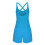 Women's moisture-wicking running romper sky blue S 4