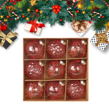 Christmas Ball Ornaments Clear White 9PCS 3.15 inch