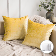 Bronzing Gold Foil Cut Pile Velvet Throw Pillow 18x18 Inch