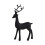 Christmas Reindeer Table Ornaments Resin Black 2PCS 7