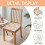 Dining Chair Seat Covers Light Pink Pattern Set of 4 2