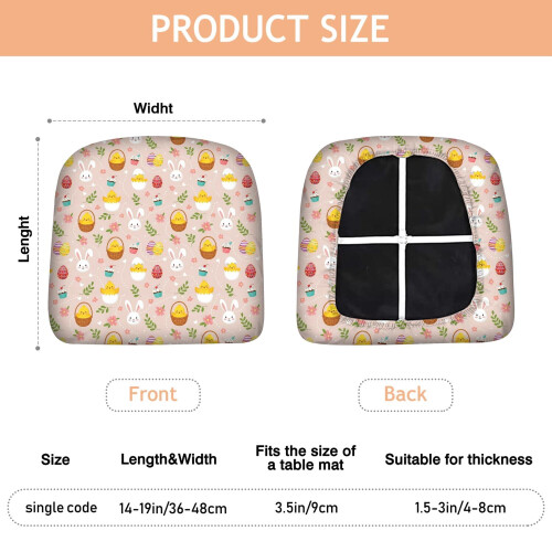 Dining Chair Seat Covers Light Pink Pattern Set of 4 2