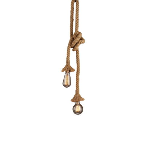 Rope Pendant Light Rustic 2 M Vintage Ceiling Lamp