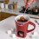 Chocolate Fondue Cups with Forks Set White 2