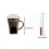 Chocolate Fondue Cups with Forks Set White 6