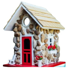 Bird House Outdoor Resin Hummingbird Pendant