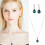Women's green drop-shaped necklace and earrings set 1