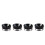 Black guitar and amp volume tone control knobs set of 4 3