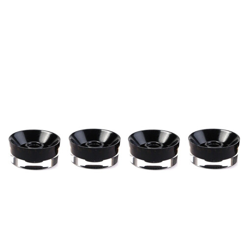 Black guitar and amp volume tone control knobs set of 4 2