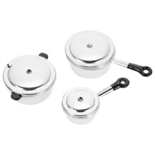 Miniature Alloy Stockpot Set for Dollhouse Kitchen Decor 3