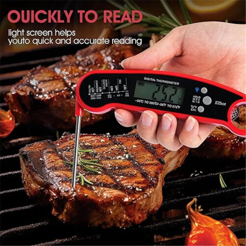 Digitale vleesthermometer, waterdicht, direct afleesbaar, opvouwbaar 1