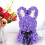 Valentine's Day Simulation Rose Bunny Foam Plush Toy with 6