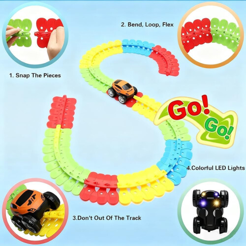 Anti-Gravity Race Track with LED Car – Kids Set, 2