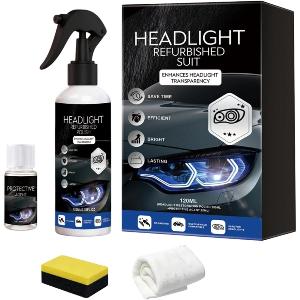 Automotive Headlight Restoration Kit, Oxidation Remover For Yellowed Headlamps 5437706354925