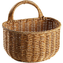Hängender Weidenkorb, Handgeflochten, Rattan Wandkorb, Multifunktional, Bauernhaus Deko
