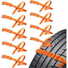 10 Stuks Antislip Autosneeuwkettingen - Past op Velgen 13-22 Inch