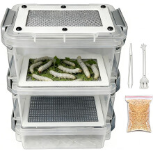 Kit élevage vers farine, 3 couches, pour reptiles