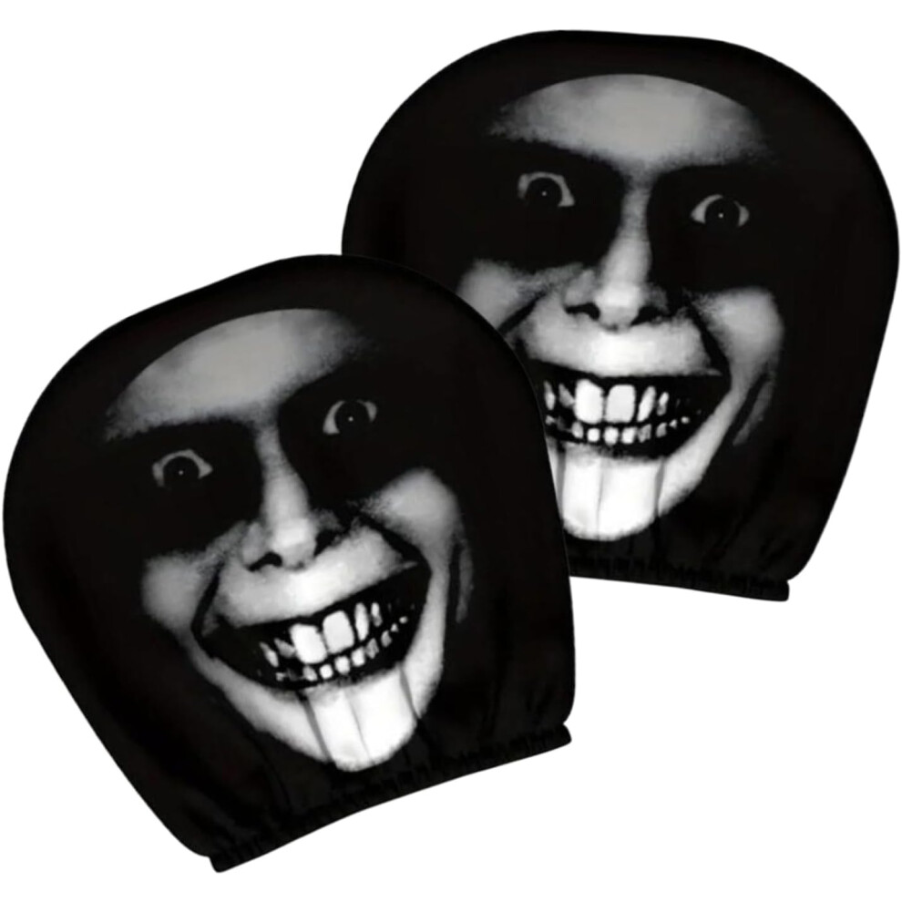 Scary Face Halloween Car Seat Headrest Covers, Funny Interior Protector 5437706388913