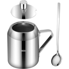 Pot stockage acier, organiseur épices, cuisine