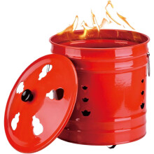 10.24 Inch Burn Cage with Lid, Portable Incinerator Burn Barrel for Garden