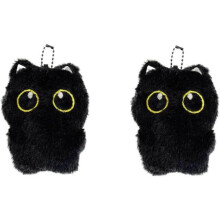 Llavero de gato de peluche, 2 unidades para bolso