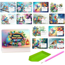Calendario de pintura de diamantes 2026/2027, artesanía DIY