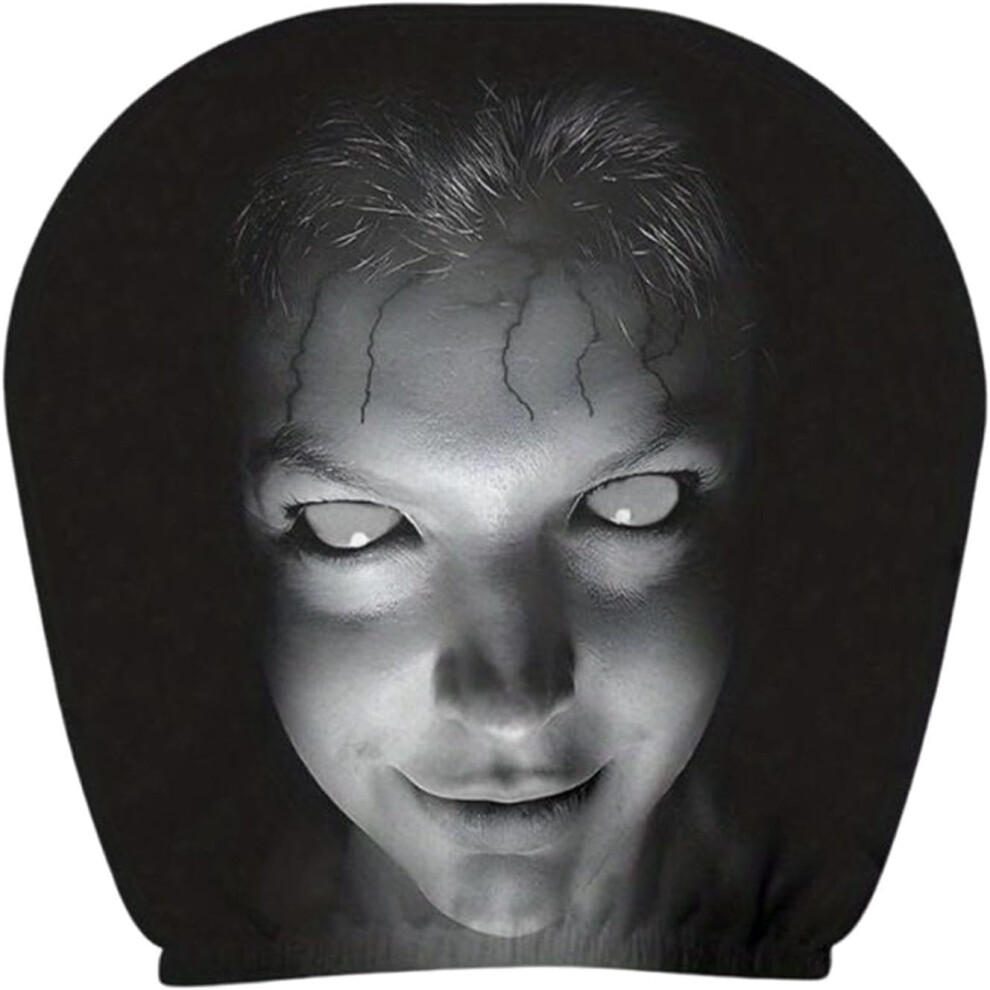 Funny Scary Face Car Headrest Covers, Halloween Interior Accessories 5437706401087