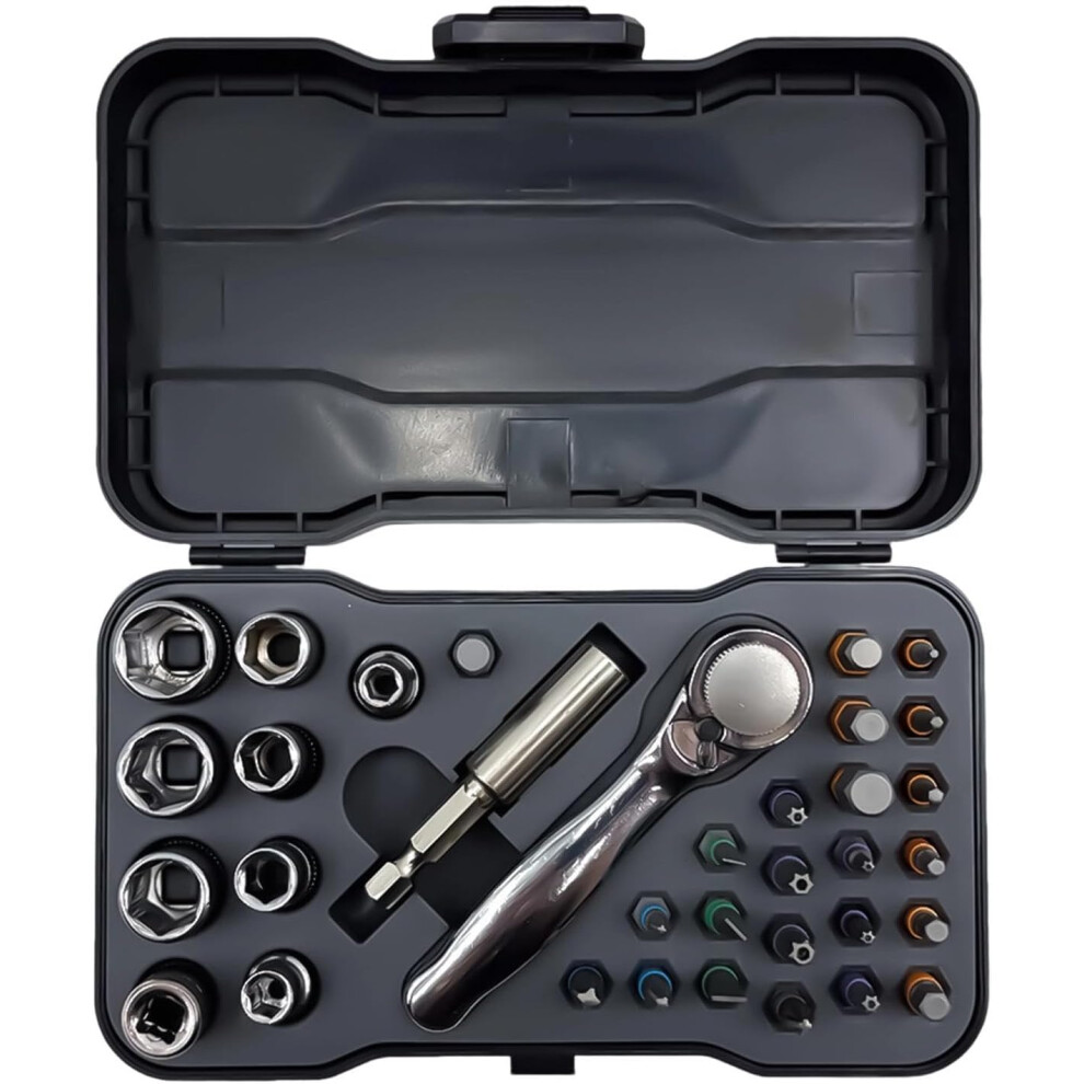 34 In 1 Ratchet Magnetic Screwdriver Set, Portable Repair Tool Kit 5437706402213