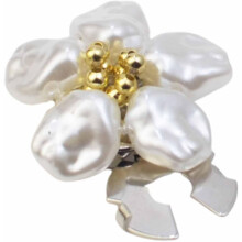 Cubrebotones de perlas y flores, para blusas y vestidos