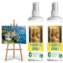 2 balení 120ml fixačního spreje pro umělecká díla, bezbarvý lak na obrazy