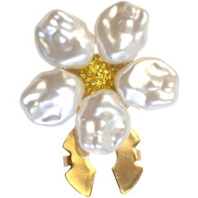 Cubrebotones con flores de perlas, para blusas y camisas