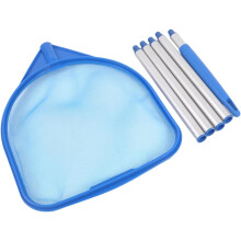 Poolreinigungskescher, Verstellbar, Aluminium, Feinmaschig, Teich, Fisch, Skimmer, Netz
