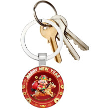 Llavero de caballo de cristal, 2D para bolso