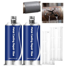 2PCS 2.87oz Metal Repair Glue, Fast Curing Heat Resistant Adhesive