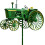 Moară de vânt cu tractor, decor de grădină verde 1