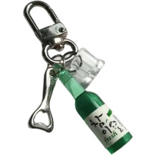 Llavero de botella de cerveza, divertido y único