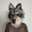 (Grå varg) Skrämmande grå Wolf Latex Mask 1