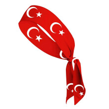 Türkei Flagge Turban, Haarband, Sport, Schweißband, Yoga, Laufen, Mode, Accessoire, Kopfband