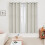 Beige Soundproof Drapes with Silver Wave Dots, 52x72", Set 2