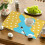 Sets de table de Pâques avec motif lapin et fleurs (6 pièces) 7