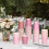 Engångspappersmuggar rosa toning 237 ml set med 4 4