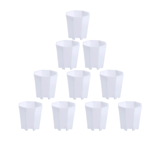Ensemble de 10 pots de fleurs en résine - Décoration intérieure moderne 1