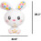 Ensemble de 1 ballon décoratif en mylar lapin de Pâques 2