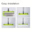 Balai plat en microfibre pour parquets avec 2 embouts lavables 2