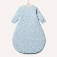 (12-18 Months, Light Blue) Unisex katoenen slaapzak met lange mouwen voor baby's, draagbare deken van 2,5 TOG