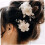 Fermagli per capelli da sposa con pettini laterali floreali (2 pezzi) 5