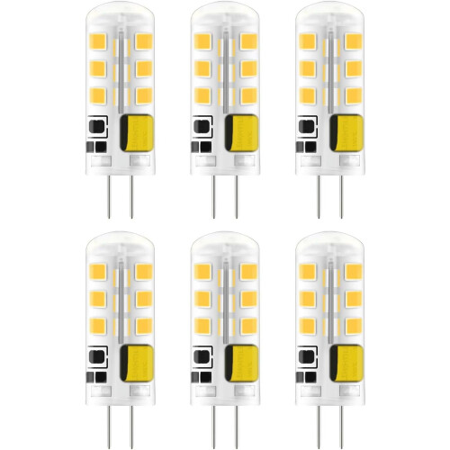JINYUN G4 LED Bulbs Warm White 3000K 3W 6 pcs 1