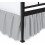 Jupe de lit en microfibre gris clair, lit simple, hauteur 53 cm. 7