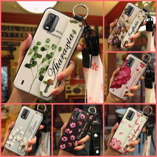 Nokia C210flower silikonfodral med armband 2
