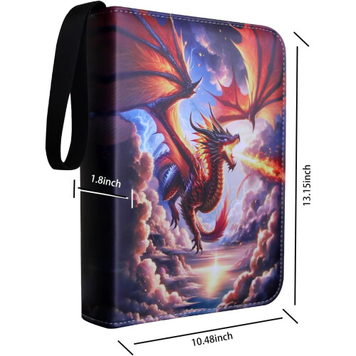 Fire Dragon-samlekortmappe med 4 lommer, 400 lommer 2